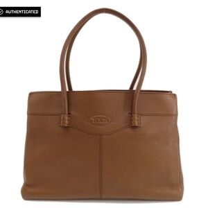 TOD's Casual Style A4 2WAY Plain Leather Office Style Bag